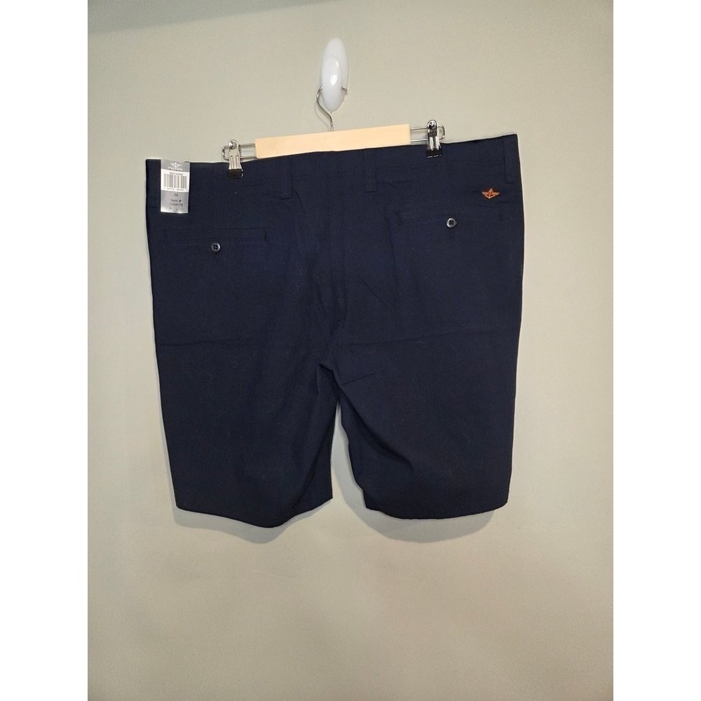 Dockers Comfort Utility Shorts Mens 42 Navy Blue Straight Fit Stretch NWT